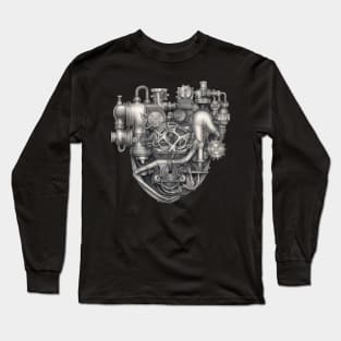 Funny Gift For Fans of Mechanics Mechanical Heart Long Sleeve T-Shirt